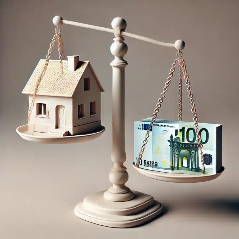imagen que representa si es mas justo y equitativo comprar o alquilar vivienda